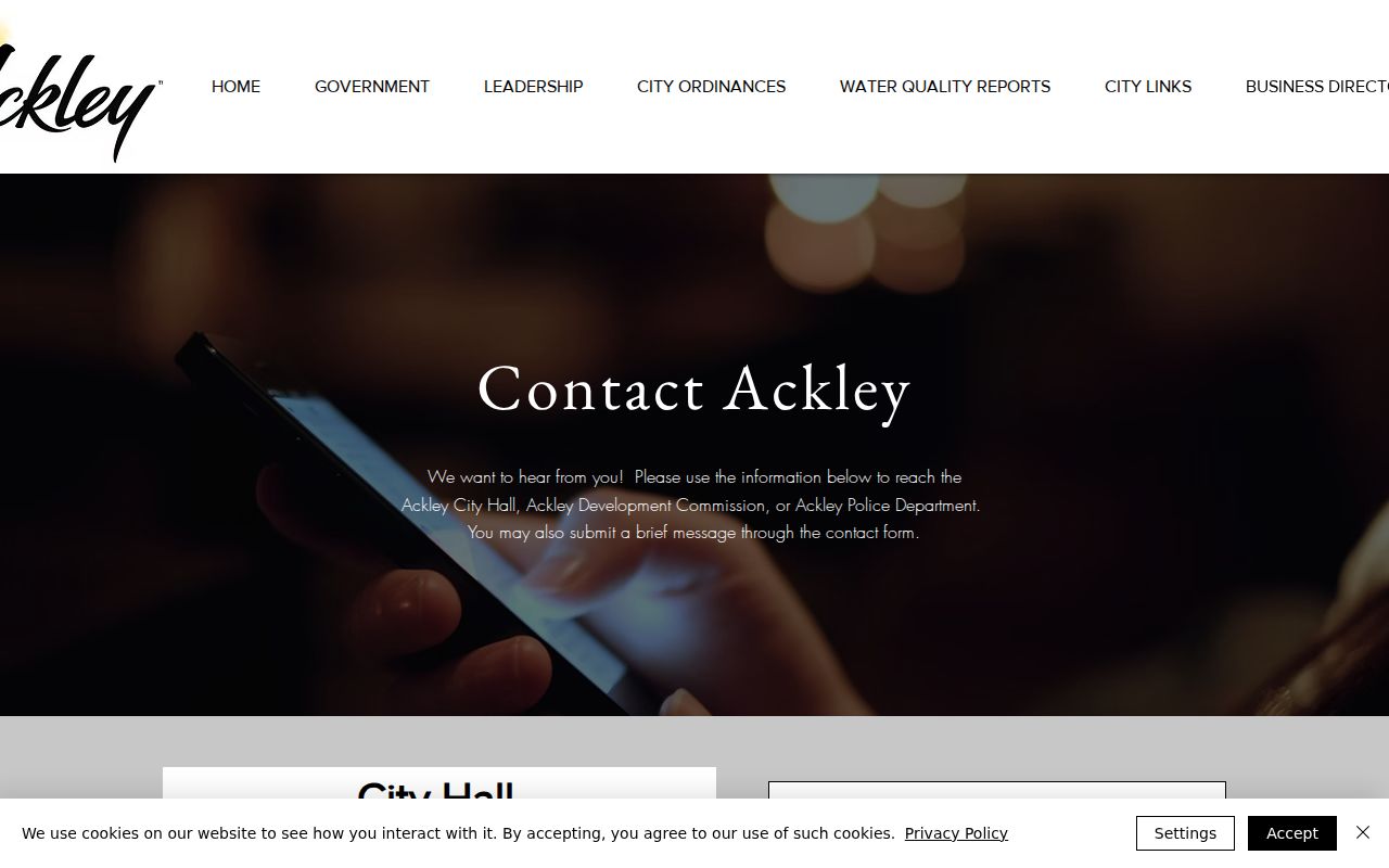 Ackley criminal history source with City Hall and law-enforcement contacts