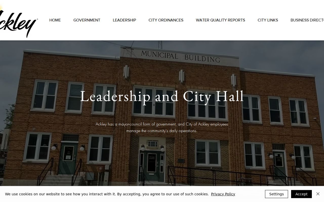 Ackley criminal records contact point at Ackley City Hall